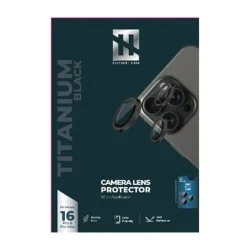 Elephant Horn Camera Lens Protector With Applicator 16Pro/16Promax - Black Titanium.